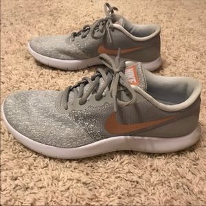 Nike Flex Contact Running Shoe Rose Gold Grey 6.5